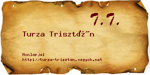 Turza Trisztán névjegykártya